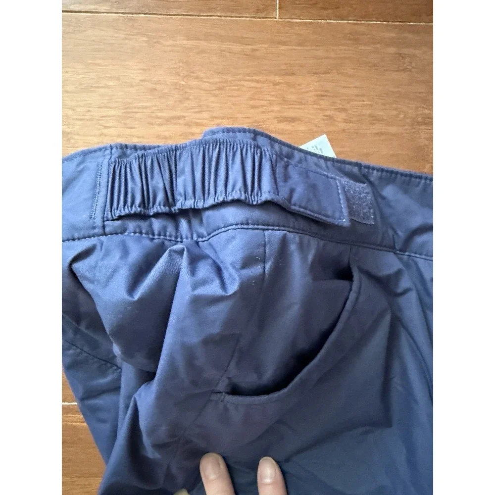 Columbia Boys Snow Pants Navy Blue Sz 7-8 Snowboard Adjustable Bugaboo